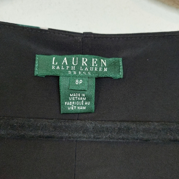 Lauren Ralph Lauren Floral Drape Neck Fitted Jersey Dress Size 8 Petite - Picture 4 of 11